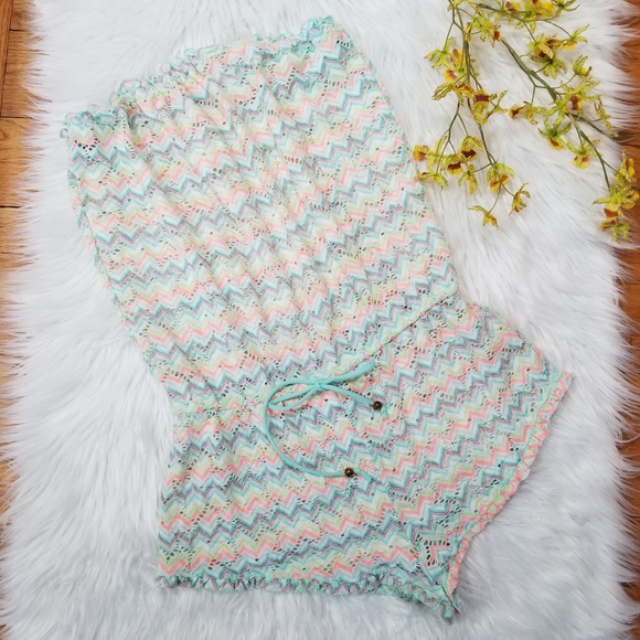 Victoria's Secret Other - VICTORIA S' SECRET Multicolor Romper O Cover Swimsuit SIZE L/G..